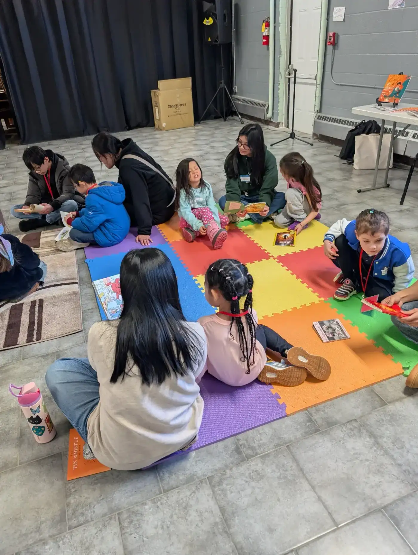 Story time and reading circle with the kids