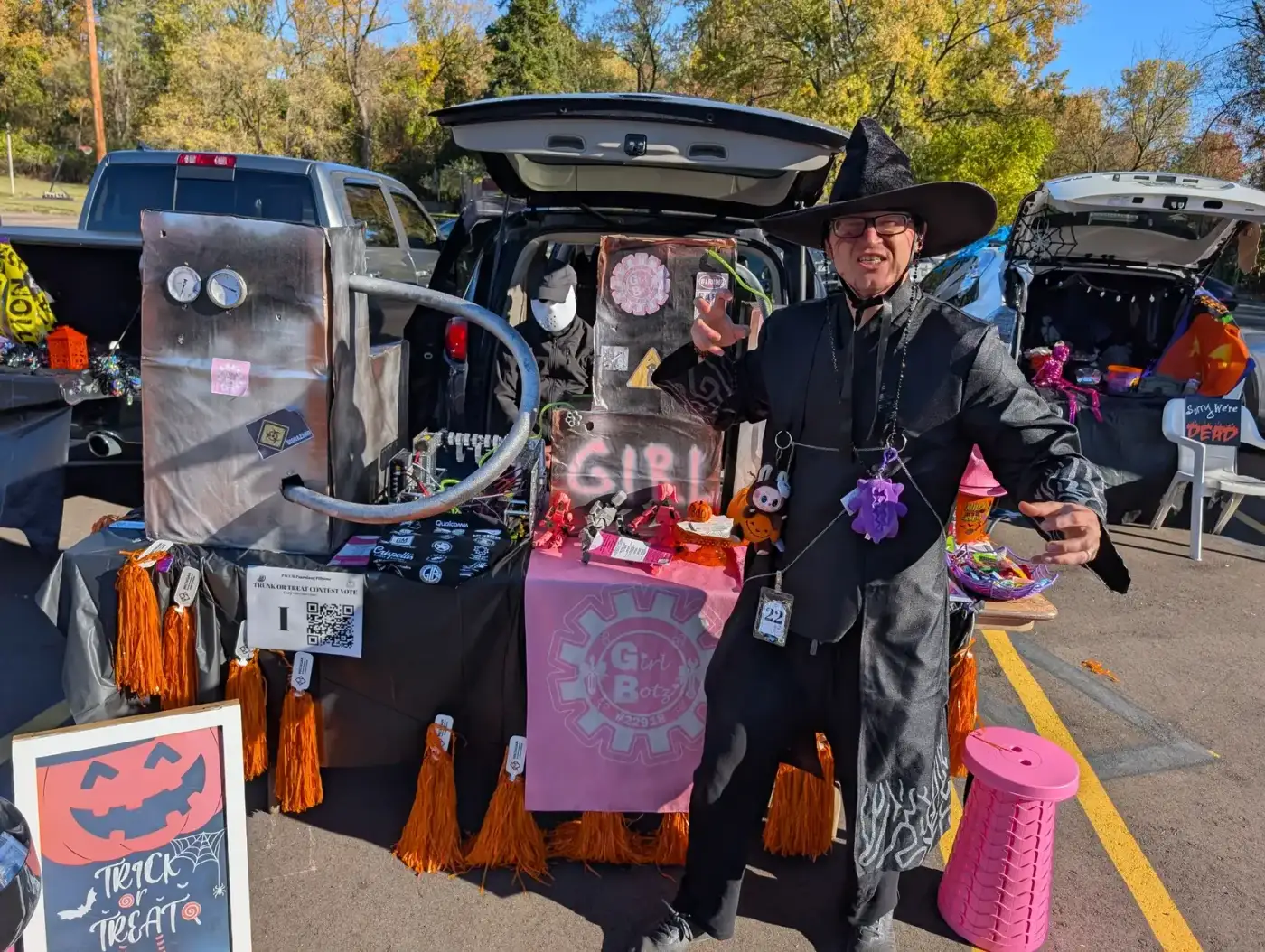 A line of costumes at our spot
